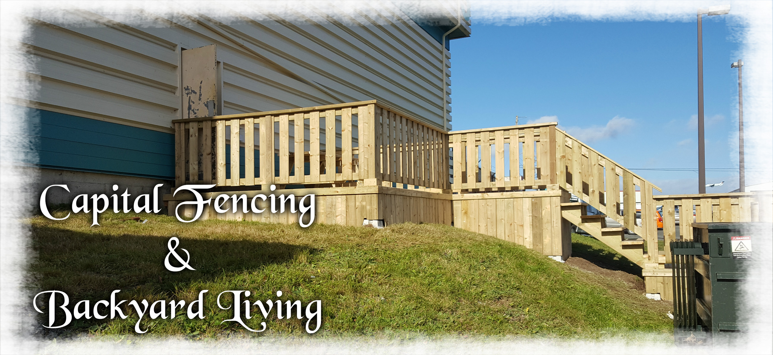 10x14 Deck with stairs down a bank